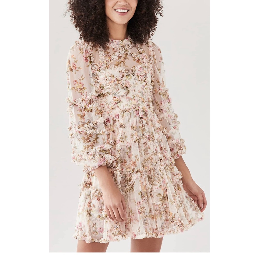 Needle & Thread Garland Flora Ruffle Mini from Shopbop